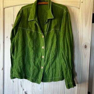 Harve Benard Women's Linen Green Blazer